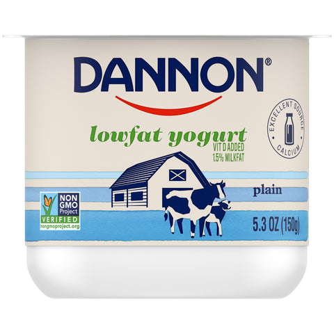 Dannon All Natural Original Plain Lowfat Yogurt, 6 Ounce -- 12 per case.