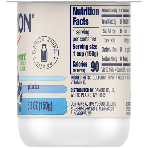 Dannon All Natural Original Plain Lowfat Yogurt, 6 Ounce -- 12 per case.