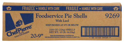 Chef Pierre PIE SHELL LARD SHORTENING UNBAKED (DEEP DISH) 9