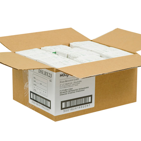 National Checking Rectangle Generic Shelf Life Dissolving Label, 2 x 3 inch -- 250 per case