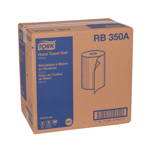 Towel Roll Non-perorated White 1-ply 7.85x350