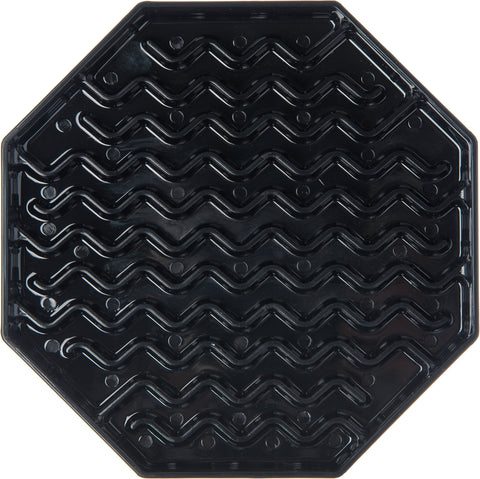 Carlisle TRAY DRIP PLASTIC BLACK OCTAGONAL 6