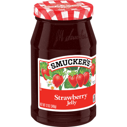 Jelly Strawberry Glass Jar