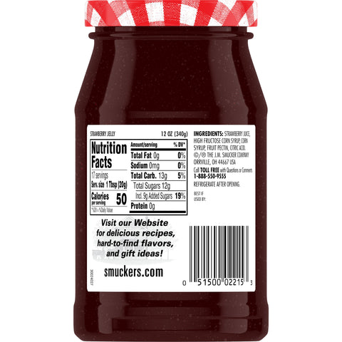 Smucker's® JELLY STRAWBERRY GLASS JAR