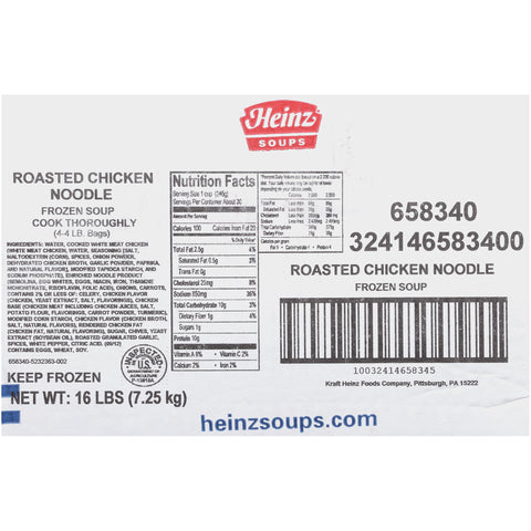 Chef Francisco Roasted Chicken Noodle Soup Bag, 4 Pound -- 4 per case