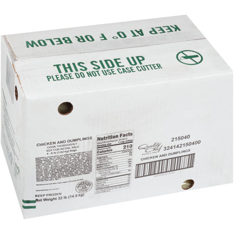 Quality Chef Natural Chicken Dumpling, 8 Pound -- 4 per case