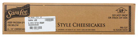National Food Group CHEESECAKE NEW YORK STYLE CREAMY PLAIN ROUND 16 SLICE 10