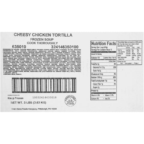 Chef Francisco® SOUP CHICKEN TORTILLA 635060/78004165