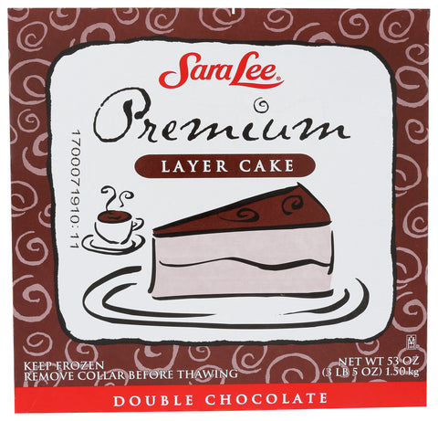 Cake Layer Double Chocolate Premium Un-cut Round Iced 9