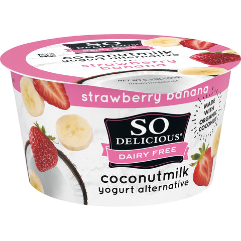 So Delicious Organic Coconut Strawberry Banana Yogurt Alternative, 5.3 Ounce -- 12 per case