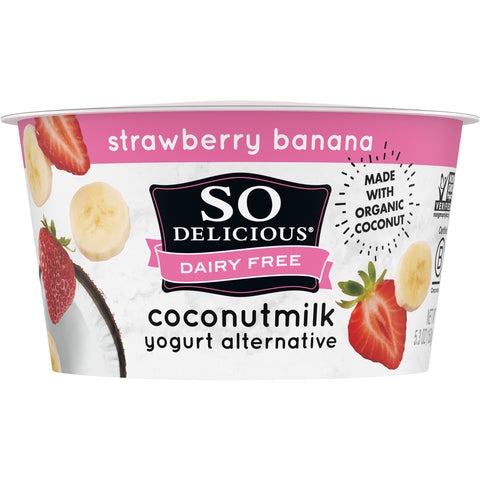 So Delicious Organic Coconut Strawberry Banana Yogurt Alternative, 5.3 Ounce -- 12 per case