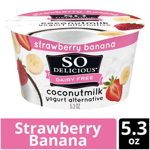 So Delicious Organic Coconut Strawberry Banana Yogurt Alternative, 5.3 Ounce -- 12 per case