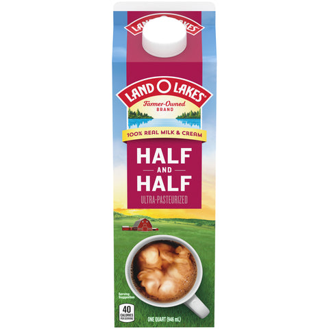Land O Lakes Traditional Extended Shelf Life Half and Half, 32 ounce -- 12 per case