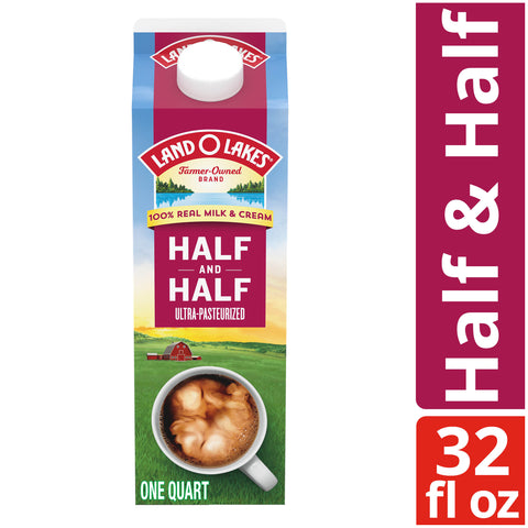 Land O Lakes Traditional Extended Shelf Life Half and Half, 32 ounce -- 12 per case