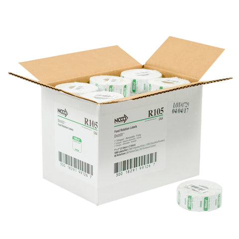 National Checking Company Dateit Green Trilingual Removable Label - Friday, 1 x 1 inch -- 1000 per case.
