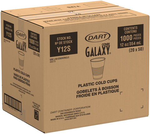 Conex™ Galaxy® CUP POLYSTYRENE RIBBED TRANSLUCENT 12 OZ