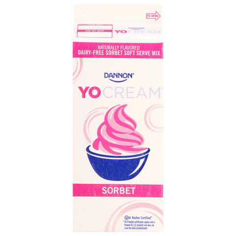 Yocream Sorbet Mix, Kiwi Strawberry Soft Serve, 64 Ounce -- 6 per case.