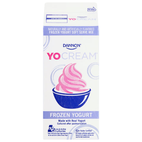 Yocream Yogurt Mix, No Sugar Added Strawberry Fat Free Soft Serve, 64 Ounce -- 6 per case.