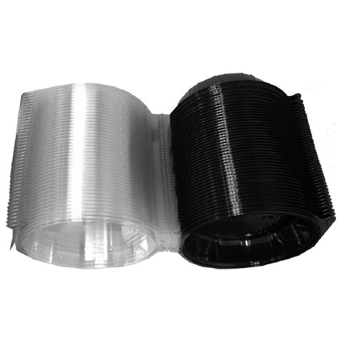 Container Plastic Hinged Black Base/clear Dome 9