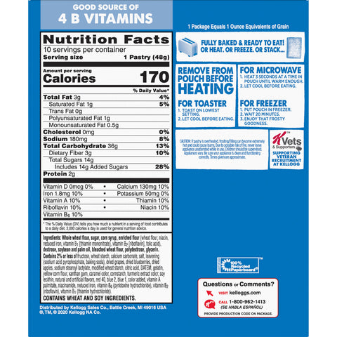 Pastry Pop-tarts® Made W/ Whole Grain Frosted Blueberry