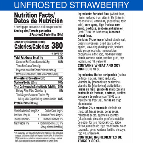 Kellogg's® SNACK PASTRY POPTART STRAWBERRY