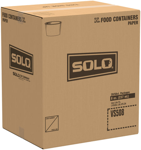Solo Symphony® CONTAINER PAPER FOOD SINGLE SIDED POLY 8 OZ