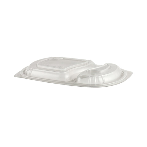 Anchor Packaging MicroRaves Clear Polypropylene 2 Compartment Microwavable Dome Lid Only, 10.25 x 7.25 x 1.08 inch -- 250 per case