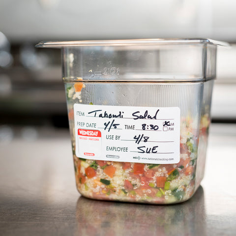 National Checking LABEL REMOVEABLE PREP USE BY 2X4