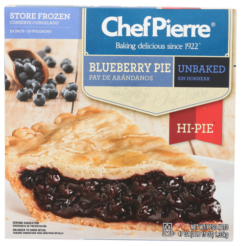Pie Fruit Blueberry Hi Unbaked 10