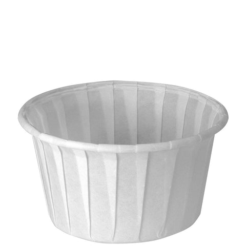 Cup Paper Portion Souffle White Pleated 4 Oz