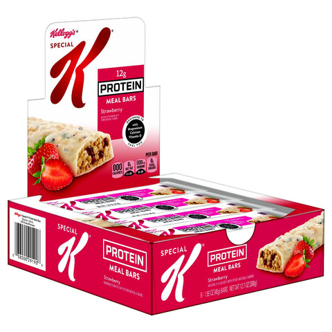 Kelloggs Special K Protein Meal Bar, Strawberry, 1.59oz, 8/Box