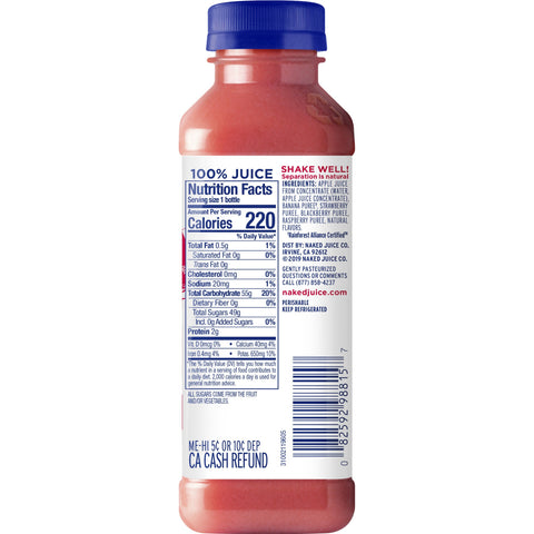 Smoothie Blast Berry No-sugar-added Non-dairy Plastic Bottle Ref 100% Juic