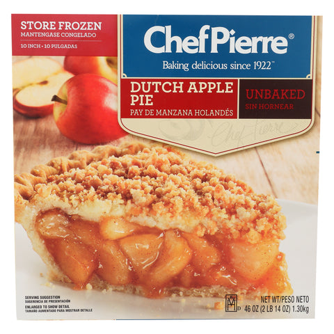 Pie Dutch Apple Fruit Traditional Unbaked 10