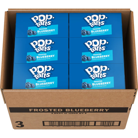 Pop-Tarts Frosted Open and Fold Display Blueberry Pastry, 2 Pastries per Pack -- 72 packs per case