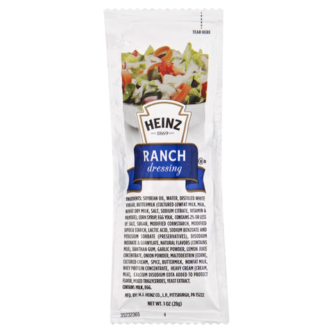 Heinz® DRESSING RANCH SINGLE SERVE PACKET 534500