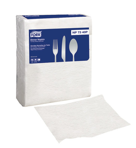 Tork Advanced NAPKIN DINNER 17X16.25 WHITE 3-PLY 1/4 FOLD