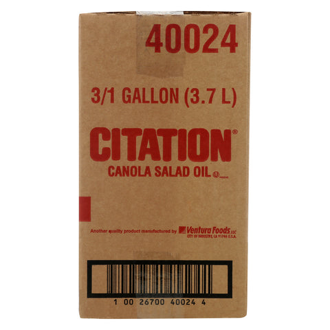 Citation Canola Salad Oil -- 3 Case 1 Gallon