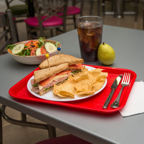 Tray Serving Cafe® Standard Red 10x14