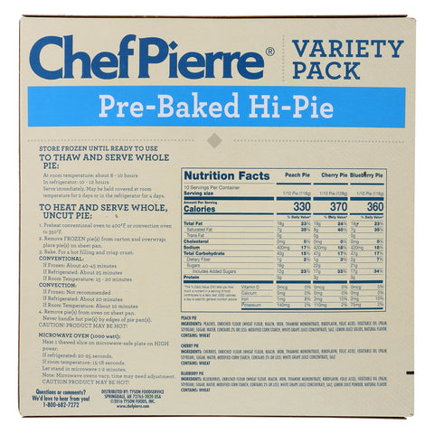 Pie Variety Pack Hi Pre-baked 10