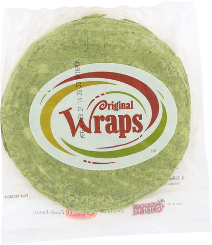 Mexican Original® TORTILLA WRAP FLOUR SPINACH FLAVORED 12