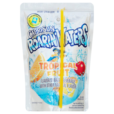 Capri Sun Roarin Waters Tropical Fruit Flavored Beverage, 6 Fluid Ounce - 10 per pack -- 4 packs per case.