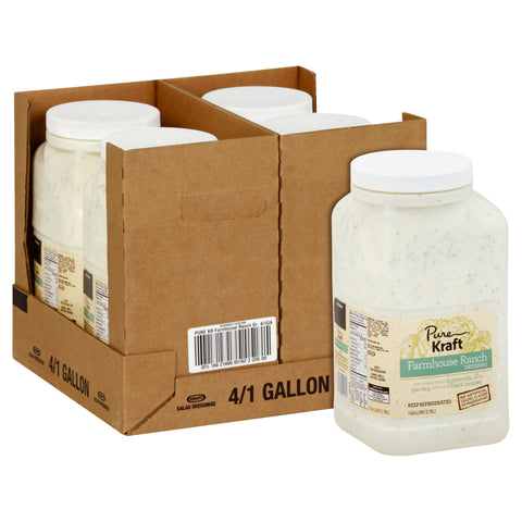 Kraft Pure Pourable Farmhouse Ranch Salad Dressing, 1 Gallon -- 4 per case.