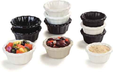 Carlisle RAMEKIN SCALLOPED MELAMINE WHITE 3 OZ