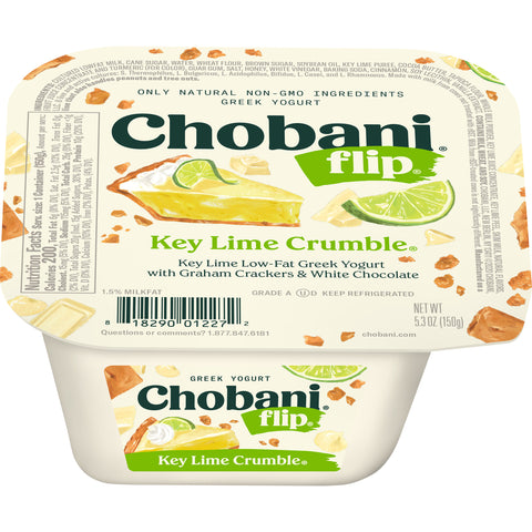 Chobani Flip Key Lime Crumble Low Fat Greek Yogurt, 5.3 Ounce -- 12 per case