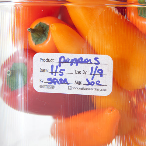 Label Use By Dissolvable 1x2