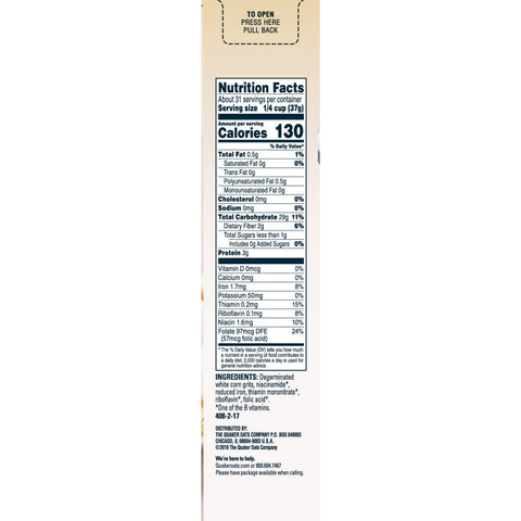 Quaker® CEREAL GRITS QUICK BOX