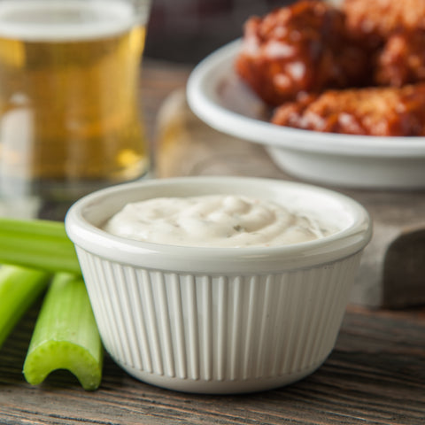 Carlisle RAMEKIN FLUTED BONE 4 OZ