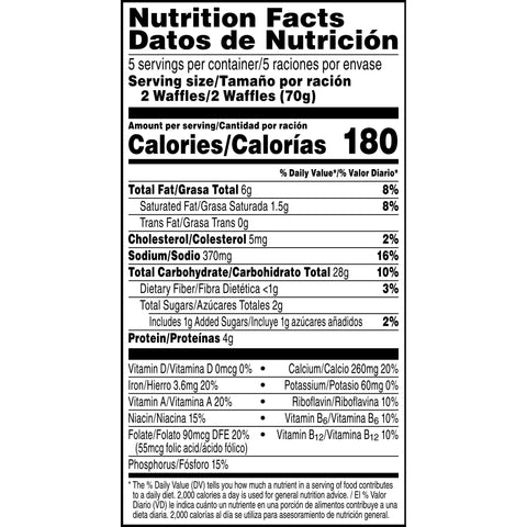 Waffle Buttermilk Frozen 1.23 Oz