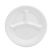 Plate Foam Laminated White 3-compartment 9