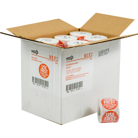 National Checking Company Use First Removable Label, 2 inch -- 500 per case.